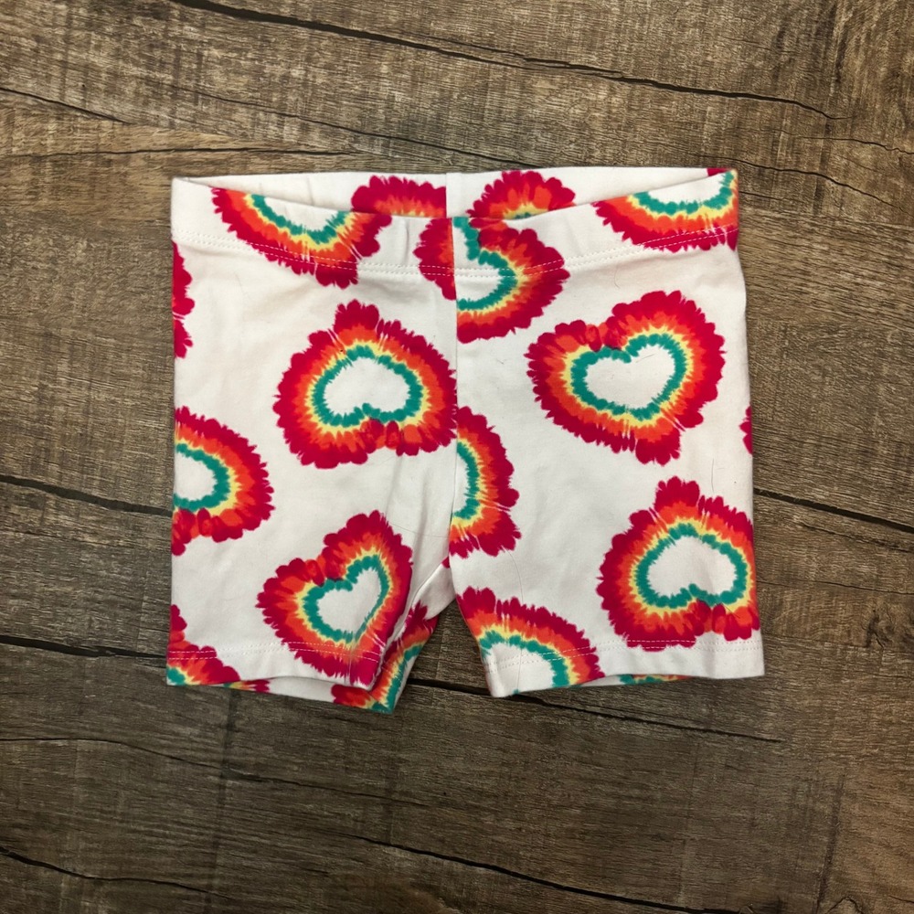 Members Mark Girls‎ Favorite Cartwheel Shorts Tie Dye Heart Print Size 4/5